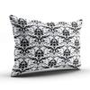 XIUBA Pillowcases White Damask Customizable Cushion Decorative Rectangle 20X30 inch Queen Size Throw Pillow Cover Case Hidden Zipper One Sided Design Printed view 2