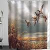 Abaysto Hunting Flying Wild Ducks Shower Curtain, Nature Reed Marsh Camo Shower Curtains Waterproof Bathroom Decor Sets with Hooks Polyester Fabric Hunting Shower Curtain 68x70 Inch view 2