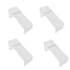 DBM IMPORTS Clear Acrylic Lucite Single Shoe Display Stand Set of 4 Pc with Heels Slant Riser Holder 8'' x 3'' x 4''Q view 1