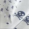 Ambesonne Marine Bedspread Set, Anchors and Skulls Crossed Bones Dots Pirate Horror Fear Seaman Illustration Art, 3 Piece Decorative Bedding Coverlet and 2 Pillow Shams, Twin Size, Navy Blue view 3