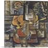 ARTCANVAS Violin and Grapes 1912 Canvas Art Print Stretched Framed Painting Picture Poster Giclee Wall Decor by Pablo Picasso - 40" x 26" (0.75" Deep) view 1