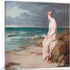ARTCANVAS Miranda Canvas Art Print Stretched Framed Painting Picture Poster Giclee Wall Decor by John William Waterhouse - 40" x 26" (0.75" Deep) view 1