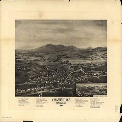 18" x 24" 1895 Map of Kingfield Maine Franklin County