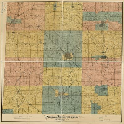 16" x 24" 1897 Map of Preble County Ohio