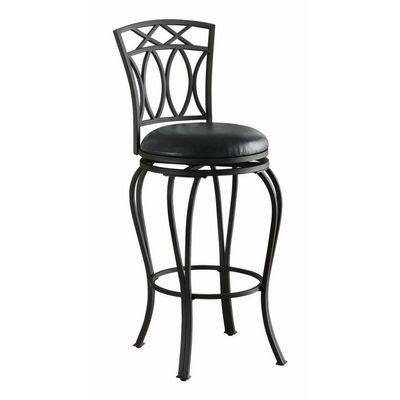 Benjara Benzara Elegant Metal Bar stool, Black,