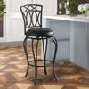 Benjara Benzara Elegant Metal Bar stool, Black, view 2