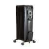 Amazon Basics Portable Oil Radiator Heater, Indoor Use, 3 Heat Settings, Over-Heat Protection, ETL-certified Safety, 7 Oil-Filled Steel Fins, 1500W, Tip-Over Protection, 11"D x 14.8"W x 25.2"H, Black view 1