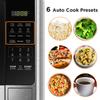 BLACK+DECKER Digital Microwave Oven with Turntable Push-Button Door, Child Safety Lock, Stainless Steel, 0.9 Cu Ft view 2
