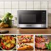 BLACK+DECKER Digital Microwave Oven with Turntable Push-Button Door, Child Safety Lock, Stainless Steel, 0.9 Cu Ft view 3