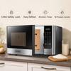 BLACK+DECKER Digital Microwave Oven with Turntable Push-Button Door, Child Safety Lock, Stainless Steel, 0.9 Cu Ft view 4
