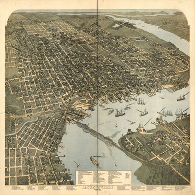 18" x 24" 1893 Map of Jacksonville Florida