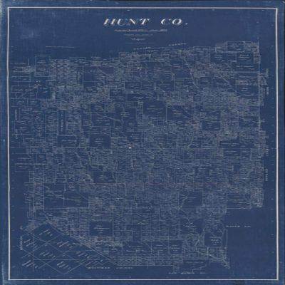 14" x 24" 1914 Map of Hunt County Texas