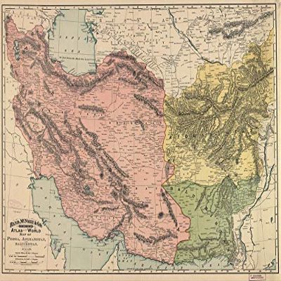 18" x 24" 1892 Map of Persia Afghanistan & Baluchistan