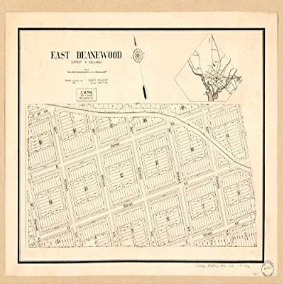 18" x 24" 1893 Map of East Deanewood District of Colubmia