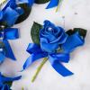 Factory Direct Craft Royal Blue Artificial Foam Rose Boutonniere Picks - Set of 12 Fake Rose Heads for Romantic Corsages, Napkin Rings or Placeholders (5 Inches Long) view 1