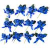 Factory Direct Craft Royal Blue Artificial Foam Rose Boutonniere Picks - Set of 12 Fake Rose Heads for Romantic Corsages, Napkin Rings or Placeholders (5 Inches Long) view 4