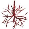 Alpine Corporation 10" H Indoor Christmas Twig 3D Hanging Snowflake Ornament with LED Lights, Red, Christmas Decoration view 1