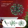 Alpine Corporation 10" Tall Green Twig Snowflake Ornament with 48 LED Lights and Twinkling Effect, Festive Indoor/Outdoor Holiday Christmas Decoration, White, Green view 2