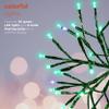 Alpine Corporation 10" Tall Green Twig Snowflake Ornament with 48 LED Lights and Twinkling Effect, Festive Indoor/Outdoor Holiday Christmas Decoration, White, Green view 4