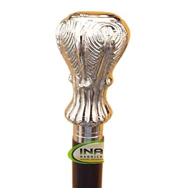 Stick Length 92 cm/by INAM HANDICRAFTS Antique Wooden Foldable Walking Stick/Walking Cane with Solid and Antique Brass Beautiful Knob Handle