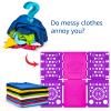 BoxLegend Version 3 Shirt Folding Board t Shirts Clothes Folder Durable Plastic Laundry folders Folding Boards Helper Tool for Adults and Children (Purple) view 3