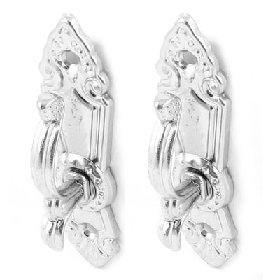 Aexit Bedroom Living Outdoor Dcor Room Curtain Tassel Tie Back Tieback Mini Wall Hooks Silver Outdoor Curtains Tone 2PCS