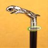 INAM Antique Wooden Foldable Walking Stick/Walking Cane with Antique Brass Designer Jaguar Handle/Stick Length 92 cm HANDICRAFTS view 1
