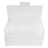 MH GLOBAL 7 Inch x 4 Inch x 7 Inch Crystal Clear Acrylic Lucite Slatwall Bin Holder Display view 1