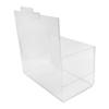 MH GLOBAL 7 Inch x 4 Inch x 7 Inch Crystal Clear Acrylic Lucite Slatwall Bin Holder Display view 2