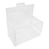 MH GLOBAL 7 Inch x 4 Inch x 7 Inch Crystal Clear Acrylic Lucite Slatwall Bin Holder Display view 4