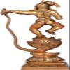 Exotic India Lord Krishna Vanquishes Kaliya - Brass Statue - Color Natural Brass Color view 3