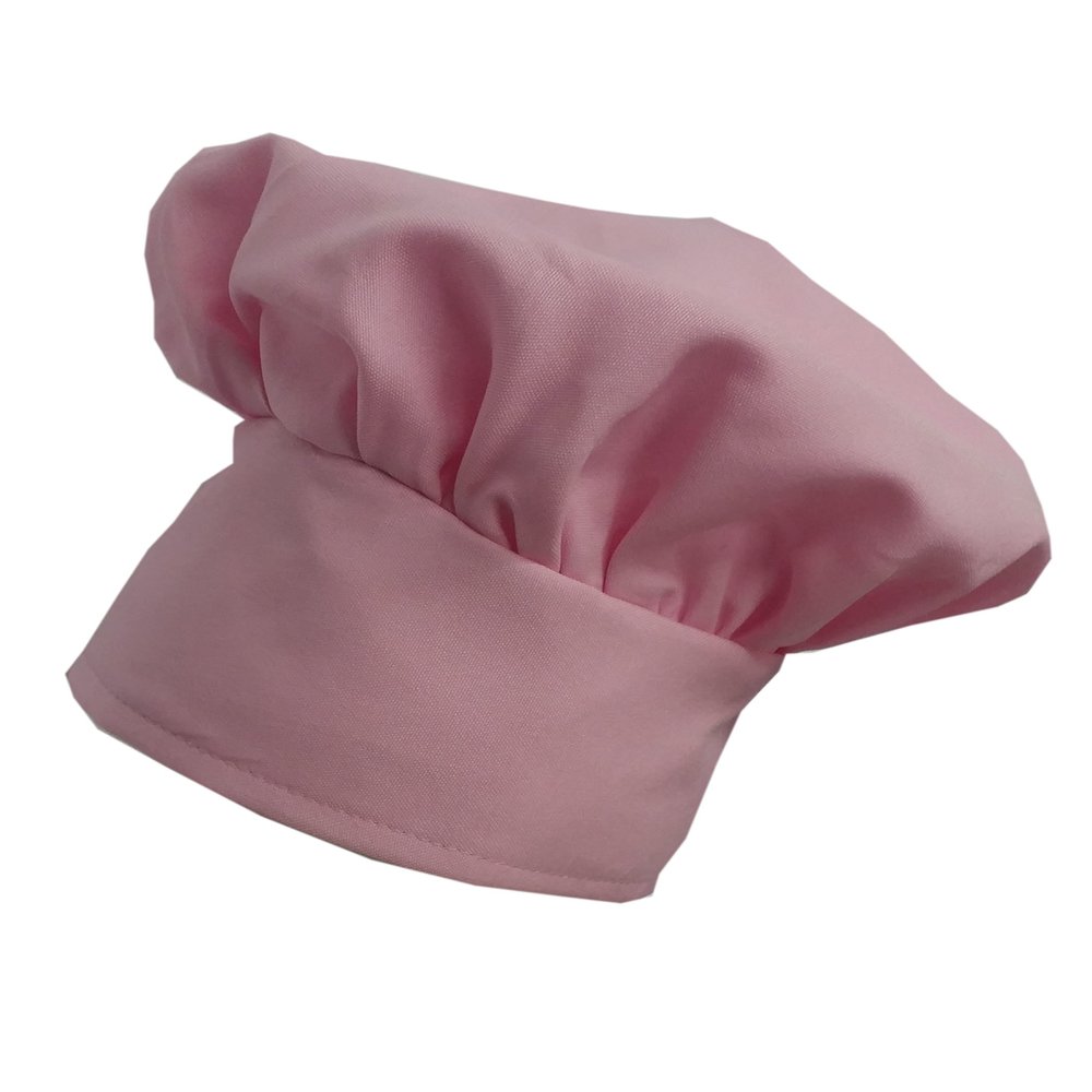 Chef Hat Pink Adjustable Beautiful Fabric Children (3-12 yr olds)