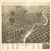 16" x 24" 1890 Map of South Bend Indiana view 1