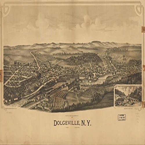 16" x 24" 1890 Map of Dolgeville New York