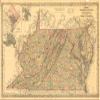 16" x 24" 1886 Map of Colton's Delaware Maryland Virginia & West Virginia view 1