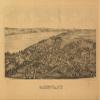 14" x 24" 1890 Map of Cazenovia New York view 1