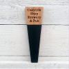 Custom Personalized Beer Tap Handle Oak with Chalkboard Marker Board. Laser Engraved Personalized Text. Great for Tap Rooms, Bars, Breweries and Home Kegerators. view 3