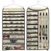 BB Brotrade Hanging Jewelry Organizer,Accessories Organizer,56 Pocket Organizer for Holding Jewelries (Beige-56 Pockets) view 1