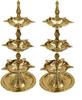 SATVIK 2Pc Standing Brass Kerala Samai Diwali Deepak for Puja Traditional Panchmahal Pooja Deepam Diya Oil Lamp Kutthu Vilakku Dia 3 in 1 Step Adjustable 8.5 inch Deepawali Indian Gift Item view 1