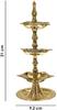 SATVIK 2Pc Standing Brass Kerala Samai Diwali Deepak for Puja Traditional Panchmahal Pooja Deepam Diya Oil Lamp Kutthu Vilakku Dia 3 in 1 Step Adjustable 8.5 inch Deepawali Indian Gift Item view 2