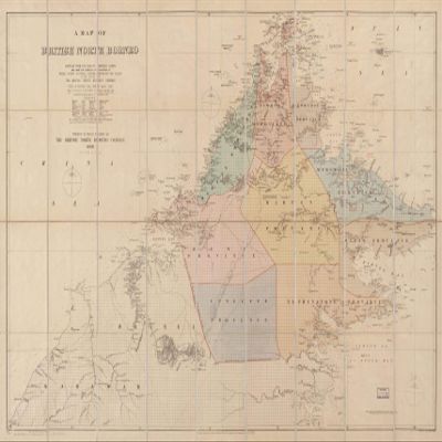 16" x 24" 1888 Map of British North Borneo