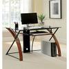 BOWERY HILL Computer Desk in Oak and Black view 2