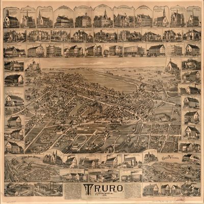 18" x 24" 1889 Map of Truro Nova Scotia