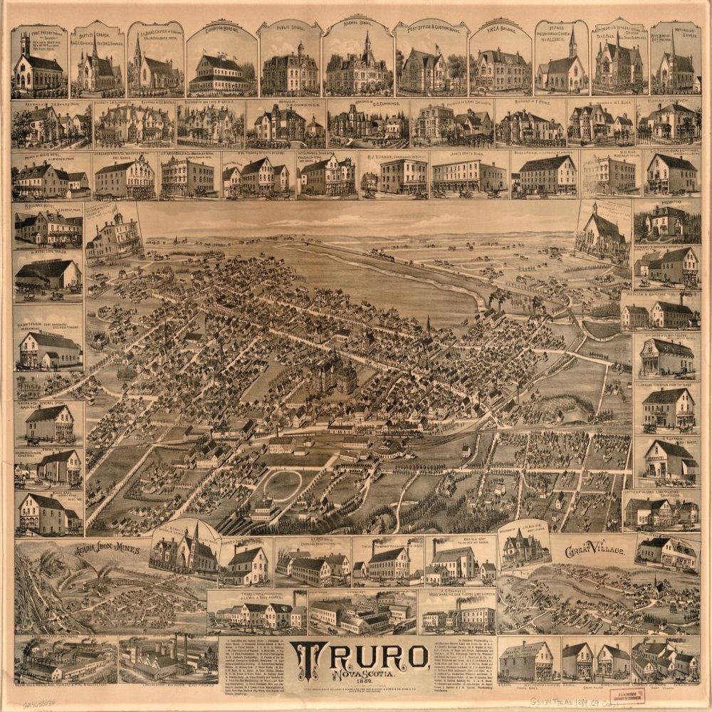 18" x 24" 1889 Map of Truro Nova Scotia