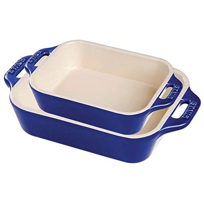 2 Piece Rectangular Baking Dish Set (Dark Blue)