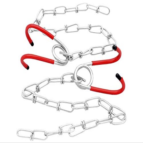 SIMSON Goods Bicycle Hanging Chain Hook with 50 cm Adjustable Rubber Hung on Warehouse and Garage Ceiling, Clear