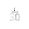 BillyTheTree Jewelry Sterling Silver Small Satin Number 30 Charm view 1