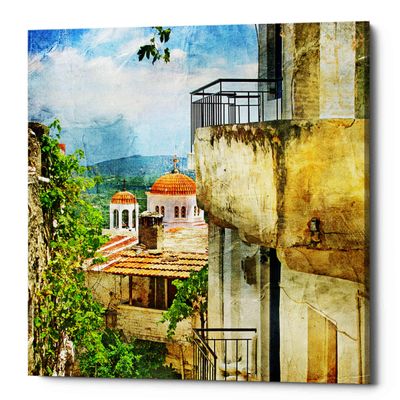 Epic Graffiti 'Santorini II' Canvas Wall Art, 18"x18"