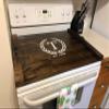Rustic Stove Top Cover, Wood Tray For Stove, Personalized Stove Cover, Stove Tray, Decorative Tray view 4