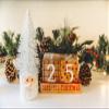 Flora Bunda Set of 2 Mini Christmas Trees in Ceramic Santa, White view 2